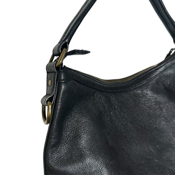 Frye Bag Lily Leather Hobo Bag Black Classic Chic Western Boho Crossbody Slouchy - Picture 4 of 14